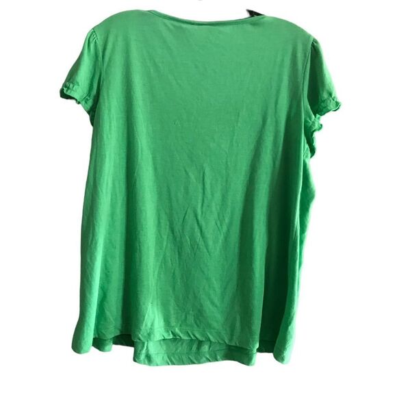 Cato Green Blouse with Puffed Sleeves - Large - Picture 3 of 7